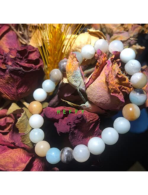 Generic Natural Gorgeous Gem Semi-Precious Gemstone Beaded Reiki Healing Crystals Handmade 8mm Round Beads Stretch Bracelet Unisex