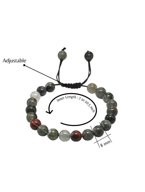 Amazing Gemstone Garnet Bracelet for Women Men's Gifts - Protection Healing Crystal Bracelet - 8mm Gemstone Beaded Adjustable Bracelet