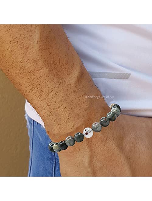 Amazing Gemstone Garnet Bracelet for Women Men's Gifts - Protection Healing Crystal Bracelet - 8mm Gemstone Beaded Adjustable Bracelet