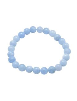 Sara Creation Soothing Bracelet - Natual Aquamarine bracelet - Bring Positive Energy - Peace - Youthfullness Bracelet - Stone Bracelet for Everlasting Joy