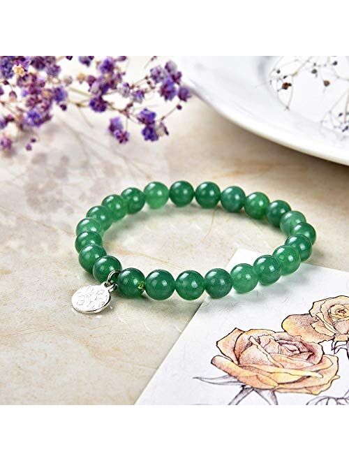 Crystal Agate ( Best Deals 2021) Green Aventurine Bracelet | Chakra Crystal Healing Gemstone Bracelet for Yoga Meditation| Semi Precious Handmade Indian Jade Jewelry for 