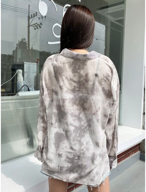 DAZY Tie Dye Drop Shoulder Shirt