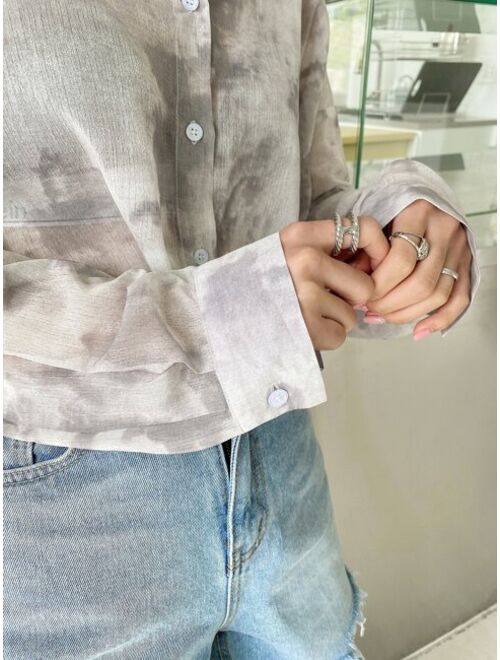 DAZY Tie Dye Drop Shoulder Shirt