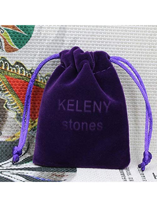 Keleny Natural Gemtone 4mm Round Beads Crystal Adjustable Braided Macrame Tassels Bracelets Unisex