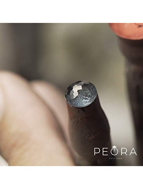 Peora Freshwater Cultured White Pearl Moonflower Earrings in Sterling Silver, 7.50mm Round Button Shape, Friction Backs