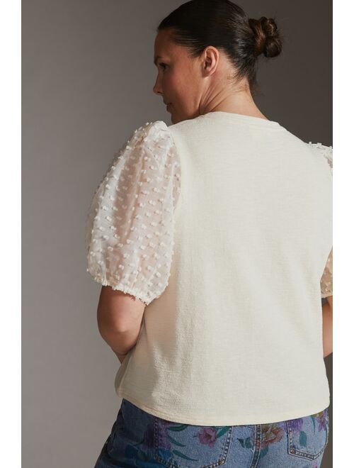 Maeve Woven Puff-Sleeve Top