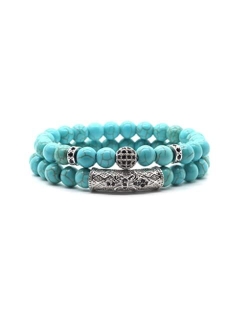 Gdlkpyhs Aquamarine Bracelet,8MM Healing Crystal Beads,Stretchable Stretch Bracelet,Youthfulness Bracelet,Yoga Chakra Bracelet,Bring Positive Energy, Balance Emotion,Love