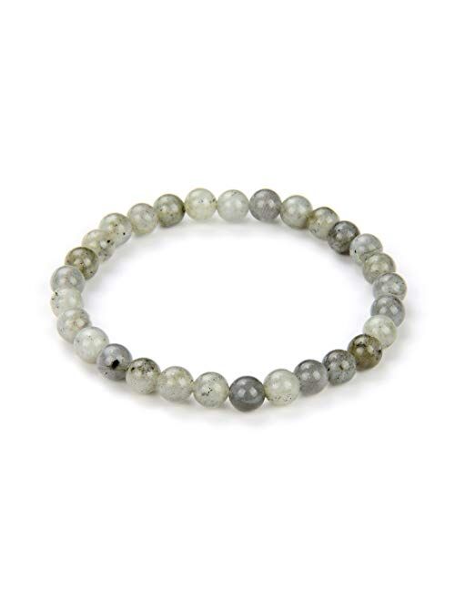 Adabele 1pc Natural Stretch Gemstone Bracelet 6mm (0.24 Inch) Bead 7" 7.5" 8 inch Healing Crystal Quartz Energy Chakras Jewelry Women Men Girl Birthday Gift