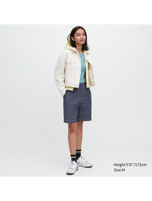 UNIQLO Chambray Stretch Easy Shorts (8")