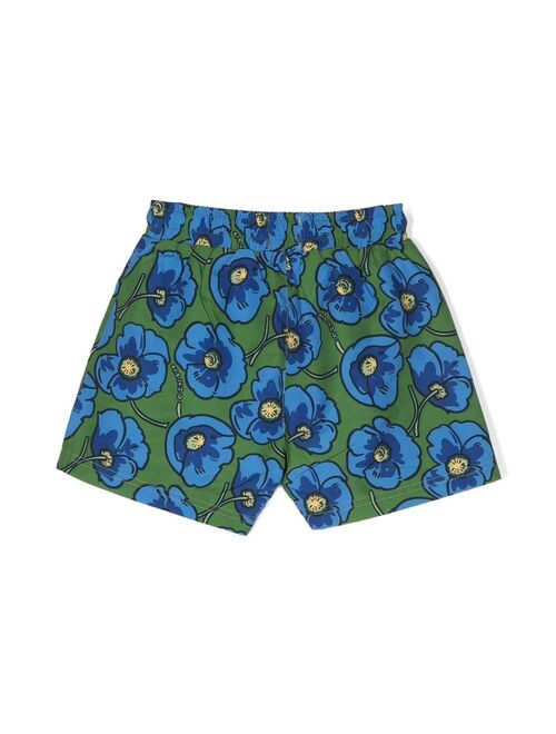 Kenzo Kids floral-print cotton swimming shorts