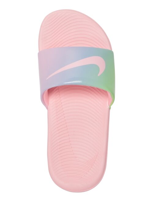 NIKE Little Girls Kawa SE2 Tie-Dye Slide Sandals from Finish Line