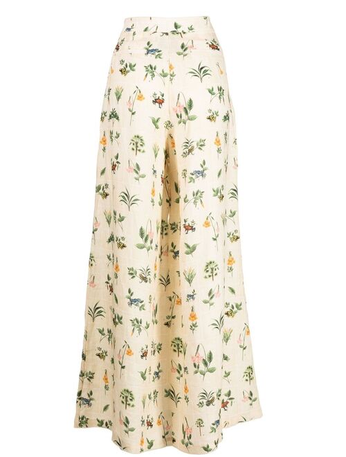 Agua By Agua Bendita floral-print wide-leg trousers