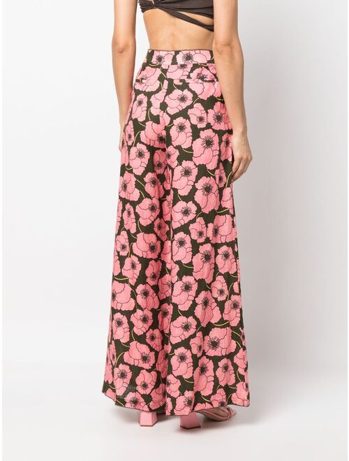 Agua By Agua Bendita floral-print wide-leg trousers