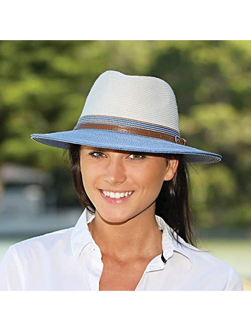 Wallaroo Hat Company Womens Kristy Fedora UPF 50+, Lightweight, Adjustable, Packable, Designed in Australia