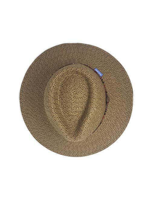 Wallaroo Hat Company Womens Sedona Fedora UPF 50+, Aztec Flair, Designed in Australia.