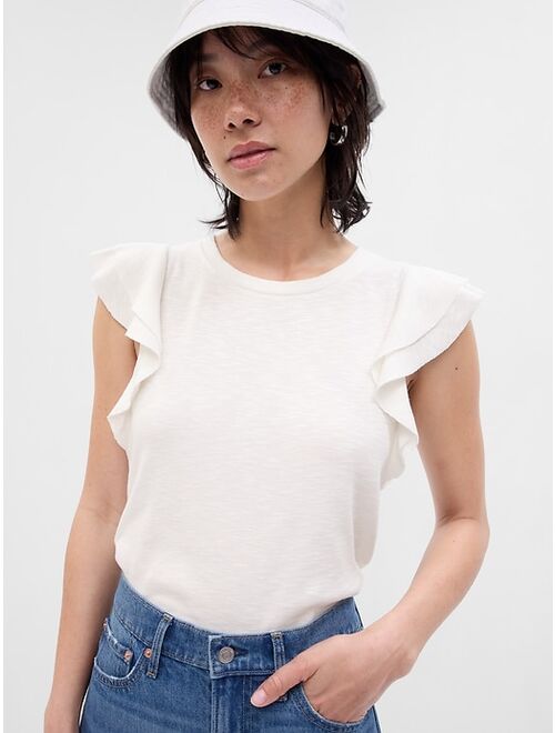 Gap Essential Rib Flutter Sleeve T-shirt
