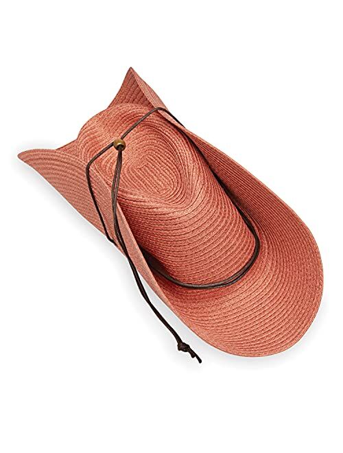 Wallaroo Hat Company Womens Sanibel Wide Brim Fedora UPF 50+ Natural Fiber Lightweight Adjustable Packable