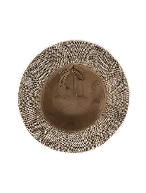 Wallaroo Hat Company Women's Tori Sun Hat - UPF 50 2019, 2 1/2" Brim, Lined Poly-Straw, Designed in Australia