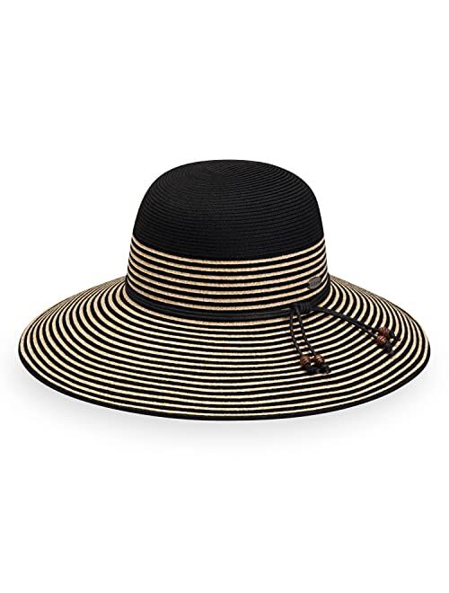 Wallaroo Hat Company Womens Marseille Sun Hat UPF 50+ Broad Brim Lightweight Adjustable Packable