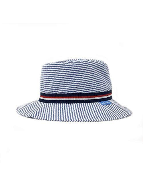 Wallaroo Hat Company Children's Sawyer Bucket Hat - UPF 50+, 2" Brim, Cotton, Adjustable, Fit 4-8 Yrs, Designed in Australia