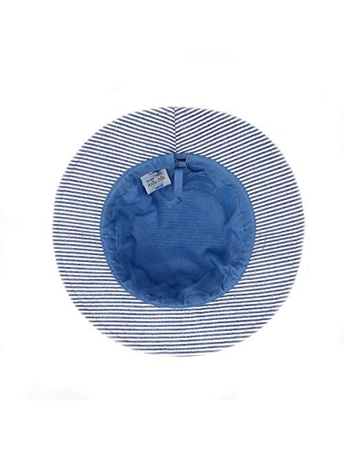 Wallaroo Hat Company Children's Sawyer Bucket Hat - UPF 50+, 2" Brim, Cotton, Adjustable, Fit 4-8 Yrs, Designed in Australia