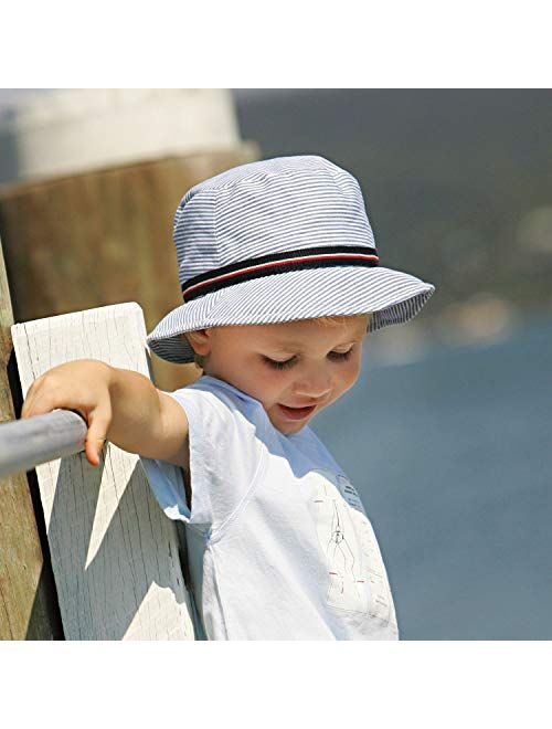 Wallaroo Hat Company Children's Sawyer Bucket Hat - UPF 50+, 2" Brim, Cotton, Adjustable, Fit 4-8 Yrs, Designed in Australia