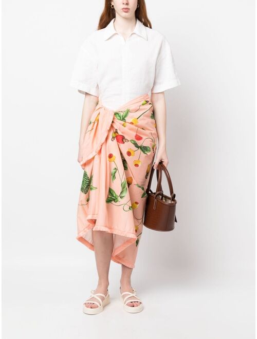 Agua By Agua Bendita floral-print sarong skirt