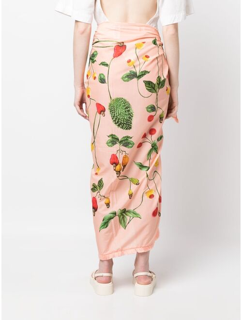 Agua By Agua Bendita floral-print sarong skirt