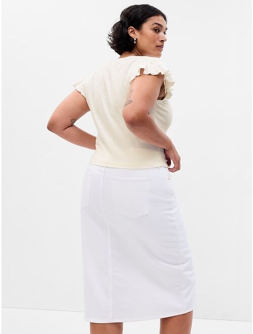 Gap Essential Rib Ruched T-Shirt