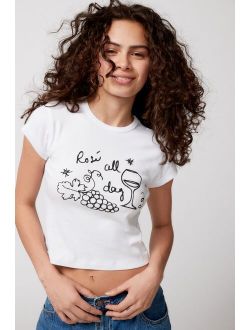 Rose All Day Doodle Baby Tee