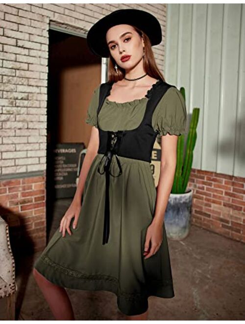 Scarlet Darkness Women 2023 Summer Dress Square Neck Sleeveless High Low Fairy Dress Steampunk Dress