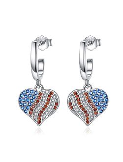 Yfn Women Ladies Earrings 925 Sterling Silver Drop &Dangle Earring Stud Hypoallergenic Jewelry