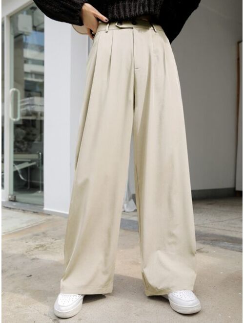 DAZY High Waist Fold Pleated Pants