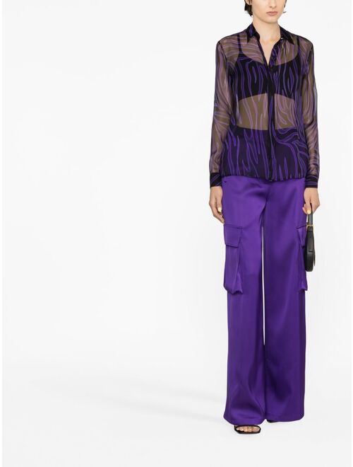 Versace striped silk blouse