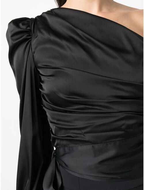 PINKO ruched-detail one-shoulder top