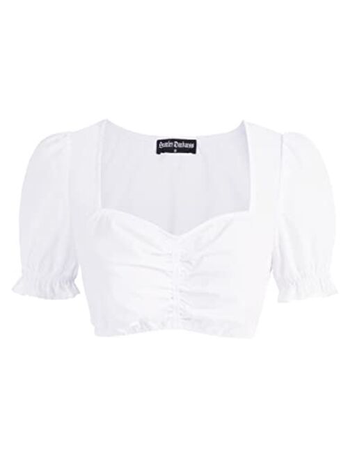 Scarlet Darkness Women's 3 Piece German Dirndl Dress Costumes For Bavarian Oktoberfest Carnival