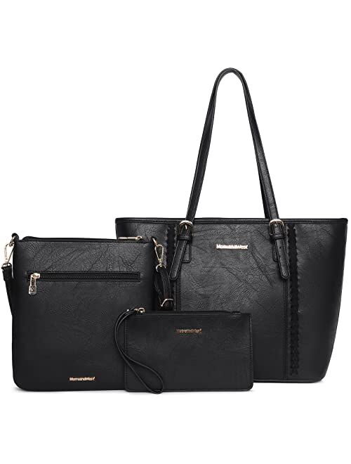 Montana West Fashion 3 pcs Handbag Set Leopard Print Tote Bag Conceal Carry Purse for Women