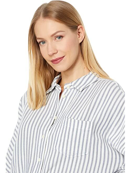 Madewell Long Sleeve Dolman Shirt - Taosen Double Gauze Stripe