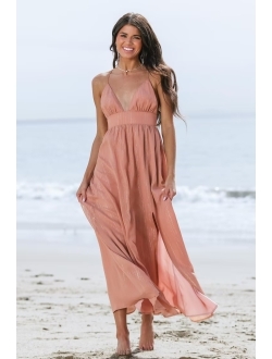 Women's X Madison Beach Wedding Yours Forever Lace-Up Maxi Dress