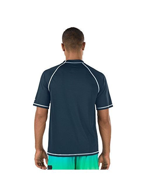 Speedo Men's Uv Swim Shirt Short-Sleeve Loose Fit Easy Tee
