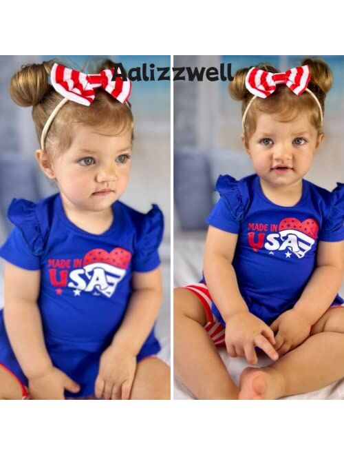 Aalizzwell Baby Girls 4th of July Oufit