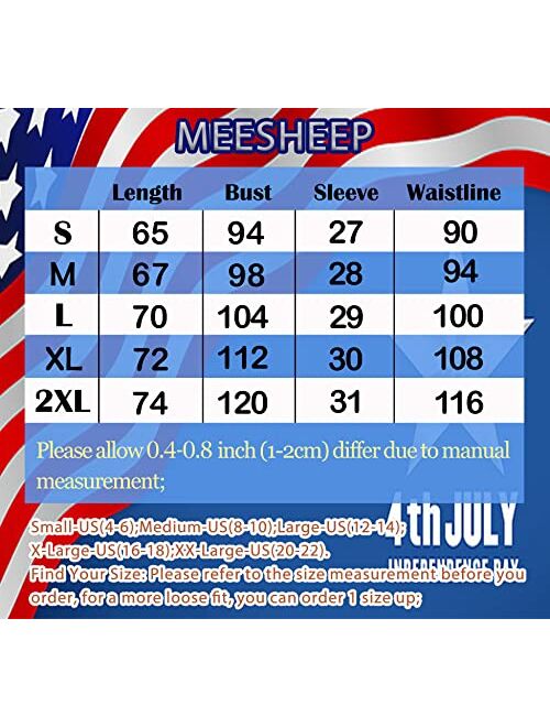 Meesheep American Sunflower Shirt for Women USA Flag Graphic 4th of July T Shirt Patriotic Shirt Casual Tee Tops