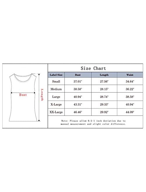 KIDDAD American Flag Tank Tops Women Patriotic Shirt 4th of July Shirts USA Flag Stars Sleeveless T-Shirt Stripes Graphic Tee