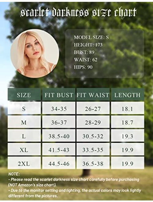 Scarlet Darkness Women Renaissance Vest Linen Vintage Vest Lace-Up Corset Medieval Costume