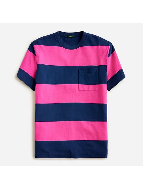 J.Crew Relaxed premium-weight cotton no-pocket T-shirt in stripe