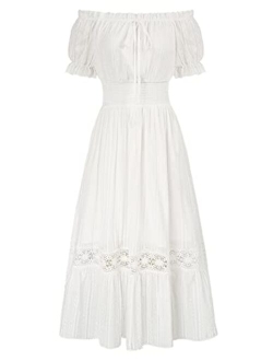 Renaissance Dress for Women Maxi Long Summer Flowy Boho Dresses