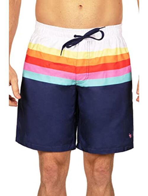 Tipsy Elves Men's Swim Trunks - 7 inch Inseam Classic Fit Swimming Trunks for Men for Beach, Pool Parties, and Summer