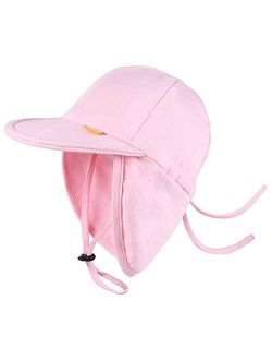 Baby Sun Hat UPF 50  UV Ray Sun Protection Cotton Toddler Hats for Boys Girls Rose Pink