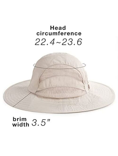 FURTALK Sun Hats for Women Wide Brim UPF 50+ Sun Hat with Ponytail Hole for Women Outdoor Hunting Summer Hiking Hat