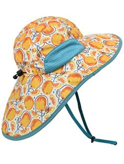 Toddler Kids Sun Hats with Neck Flap Girls Boys Summer UPF 50  UV Protection Wide Brim Beach Swim Sun Hat